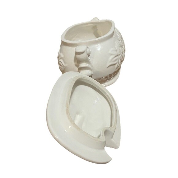 Vintage Himark White Ceramic Small Daisy Soup Tureen With Lid Made In Japan - Picture 10 of 16